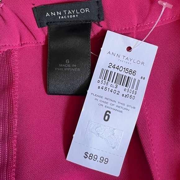 Ann Taylor Factory Ruffle Peplum Pink Flowy Midi Skirt Size 6 NWT - Picture 9 of 10